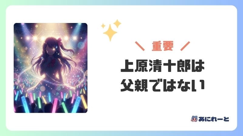 【重要】上原清十郎は父親ではない